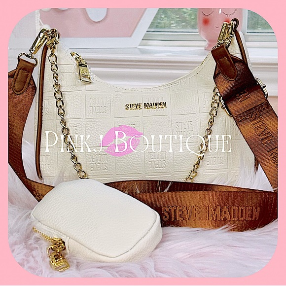 💗👜{Steve Madden} Beautiful {Bone BTAMELA} Crossbody | Hobo | Chain Purse! - Picture 5 of 7